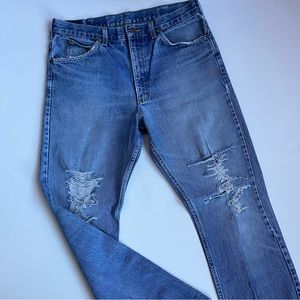 Vintage Lee Distressed Denim Mom Jeans